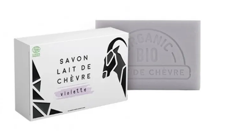 Savon lait de chèvre à la violette