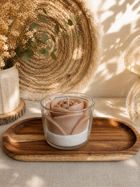 Bougie parfumé format Moyen Grande Rose